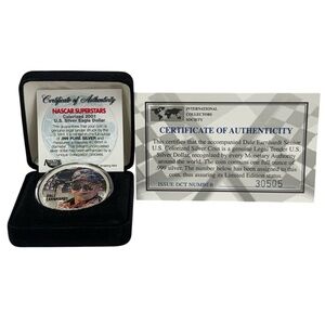 New 2001 DALE EARNHARDT Sr. #3 NASCAR Colorized .999 Silver Dollar US Coin 30505